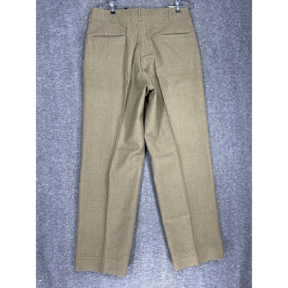 Vintage US Army M1937 Wool Trousers Pants Mens 33x33 (fits 32x31.5) OD WW2 40s - Picture 11 of 13